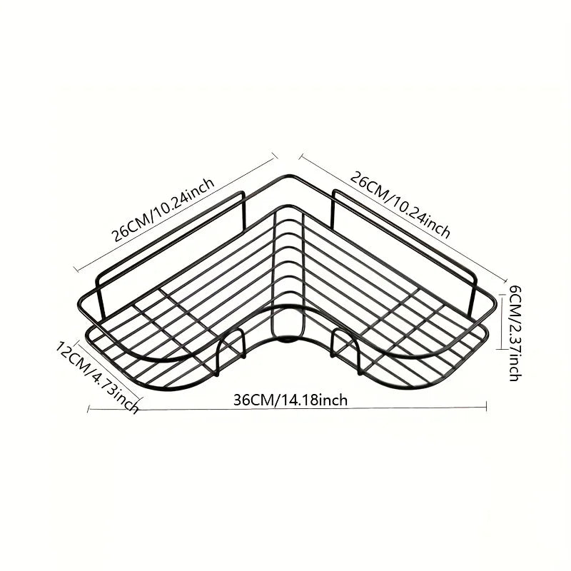 Prateleira de Banheiro Triangular para Canto - Organizador de Chuveiro, Vaso Sanitário e Cozinha