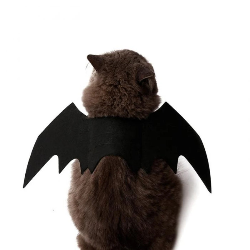 Fantasia de Morcego para Pets - Perfeita para o Halloween! Inclui Asas e Adorno para a Cabeça.