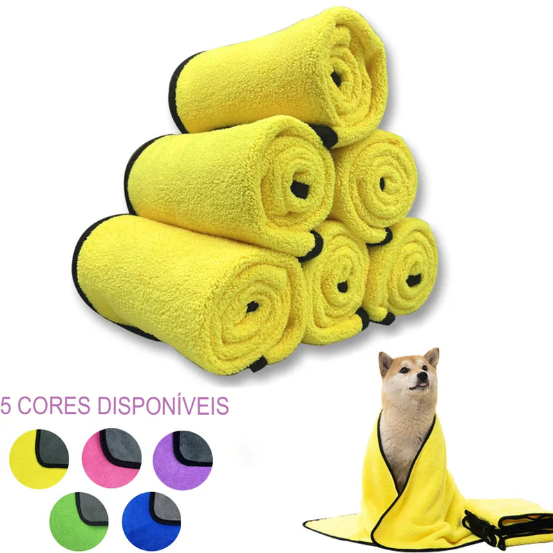 Toalhas para Secagem Rápida de Cães e Gatos, Toalhas de Fibra Macia, Toalhas Absorventes de Banho, Roupão de Banho para Pets, Toalha de Limpeza Conveniente, Acessórios para Cães.