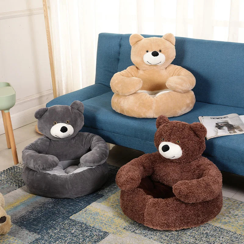 Cama Aconchegante para Pet em Formato de Urso,  Desmontavel e acolchoada.