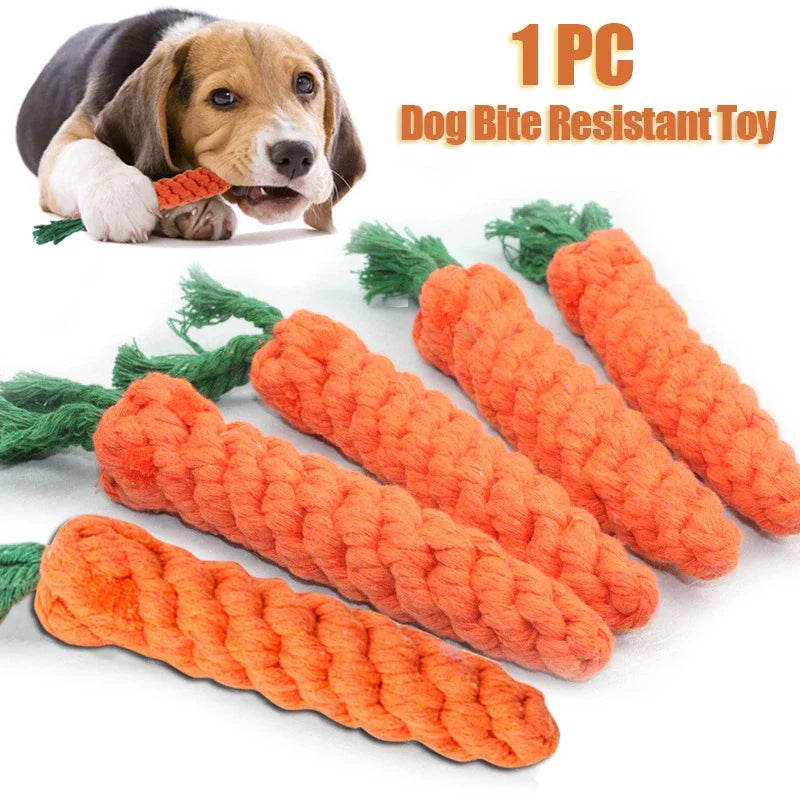 Brinquedo para Cães de Estimação - Brinquedo Mastigável Durável em Corda de Algodão com Desenho de Animal para Cachorrinhos, Resistente a Mordidas e Ideal para Limpeza dos Dentes.