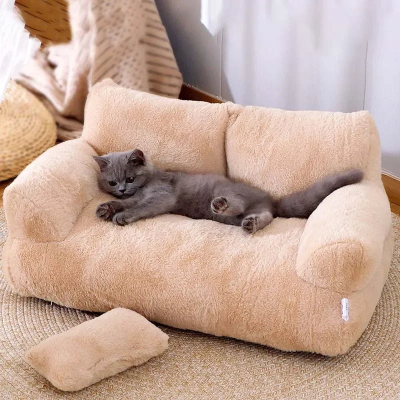 YOKEE - Cama Luxuosa para Gatos, Sofá Super Macio e Aconchegante para Cães Pequenos, Casa para Dormir Destacável, Lavável e Antiderrapante para Gatinhos e Filhotes, Produtos para Animais de Estimação