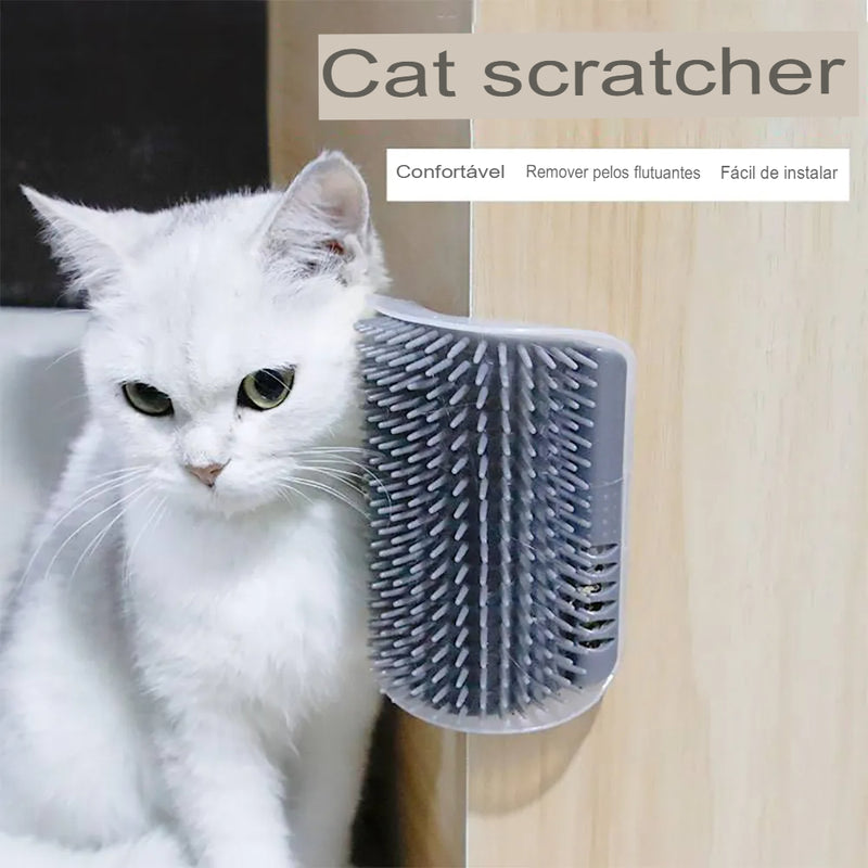 Acessório para Gatos - Dispositivo de Coçar e Esfregar pelos Cantos, Escova de Massagem para Gatos, Acessório para Pentear