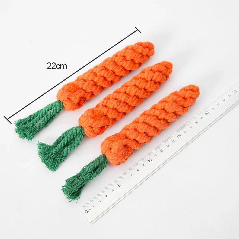 Brinquedo para Cães de Estimação - Brinquedo Mastigável Durável em Corda de Algodão com Desenho de Animal para Cachorrinhos, Resistente a Mordidas e Ideal para Limpeza dos Dentes.