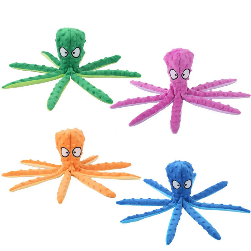 Brinquedo de Pelúcia para Pet - Octopus Shell Puzzle com Som para Gatos e Cães