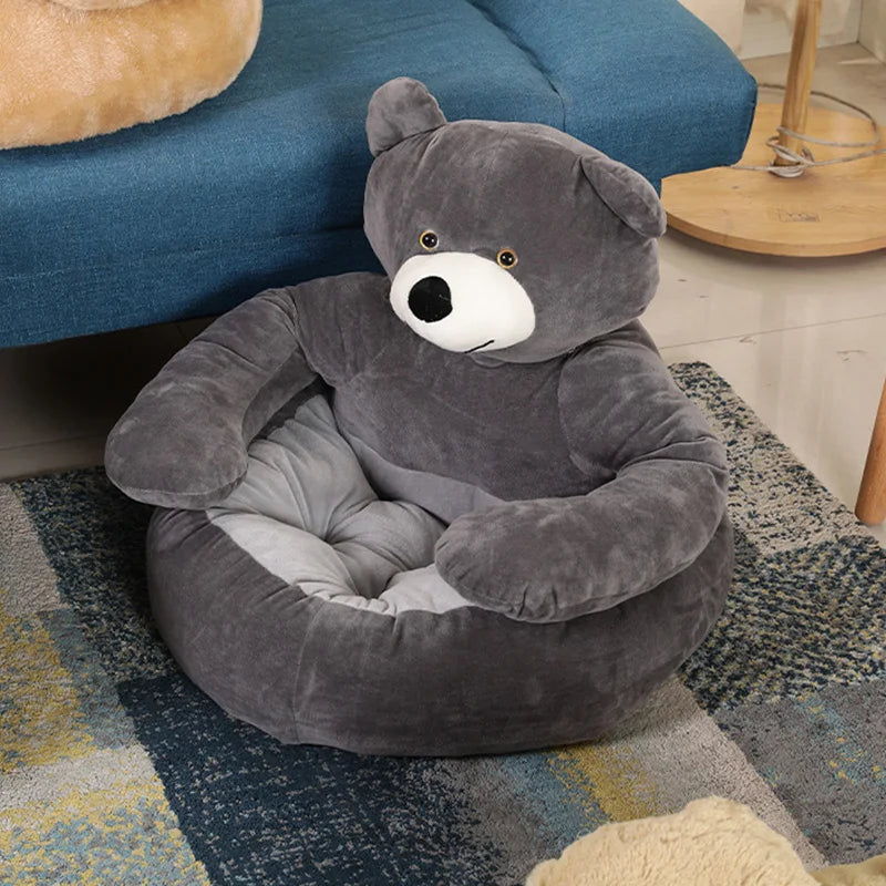 Cama Aconchegante para Pet em Formato de Urso,  Desmontavel e acolchoada.