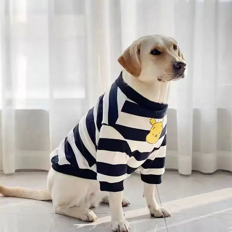 Roupa Fashion para Cães Grandes - Marca de Moda para Primavera e Outono, Suéter Fashion para Animais de Estimação com Capuz Antiqueda de Pelos