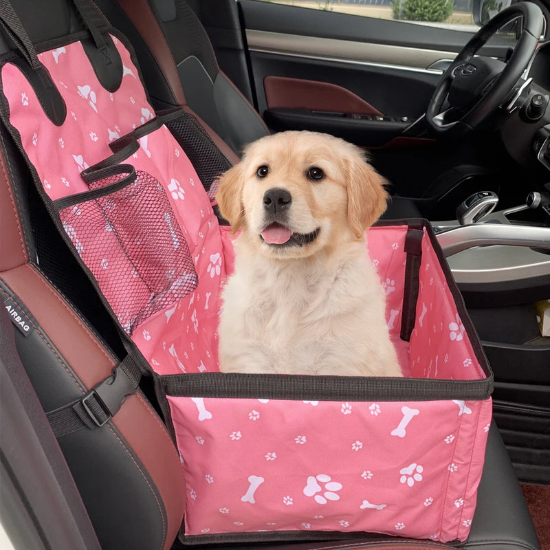 Assento de Carro para Cães com Bolsos de Armazenamento