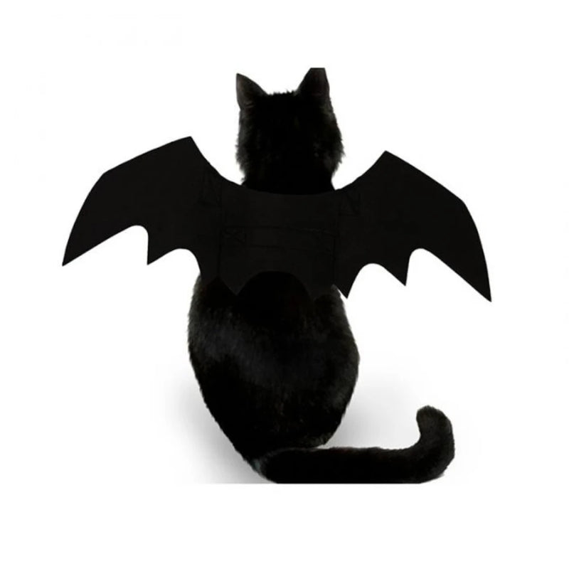 Fantasia de Morcego para Pets - Perfeita para o Halloween! Inclui Asas e Adorno para a Cabeça.