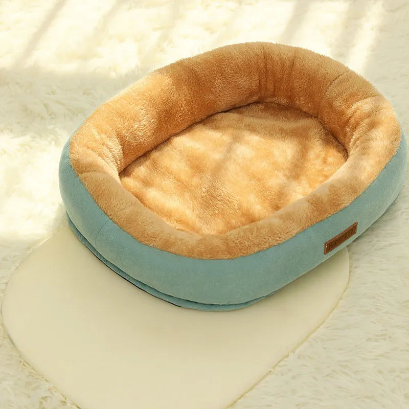 Cama Kimpets para Gatos e Cães - Aconchego de Inverno com Almofada Removível e Lavável