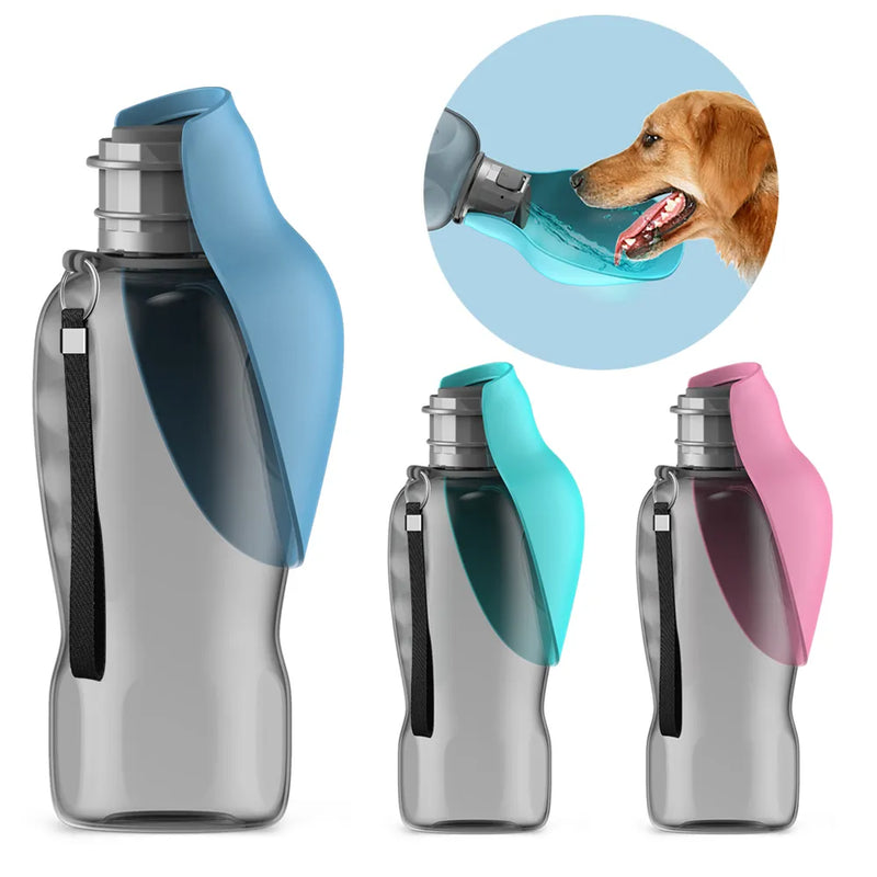 Garrafa de Água Portátil de 800ml para Cães - Bebedouro para Cães de Pequeno, Médio e Grande Porte para Viagens ao Ar Livre, Tigela para Beber para Cachorros e Gatos, Acessórios para Labrador e Outros Pets