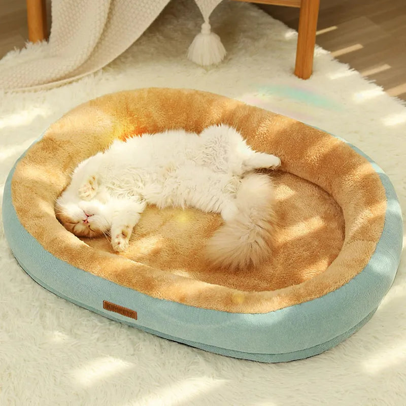 Cama Kimpets para Gatos e Cães - Aconchego de Inverno com Almofada Removível e Lavável