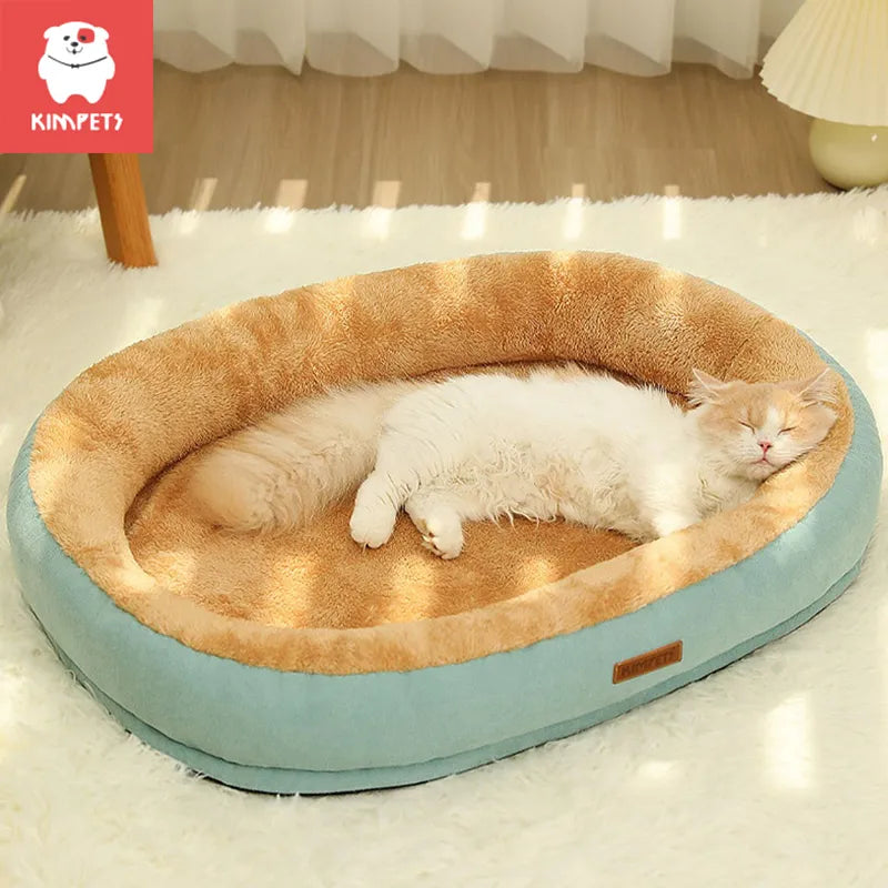 Cama Kimpets para Gatos e Cães - Aconchego de Inverno com Almofada Removível e Lavável