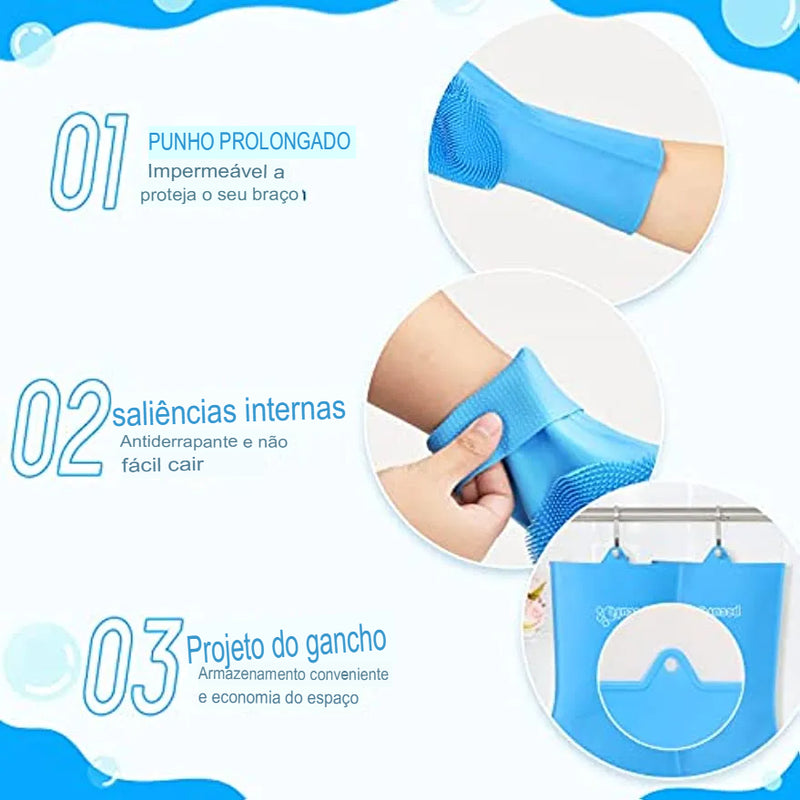 Luvas para Banho e Tosquia de Pets - Luvas Mágicas para Banho e Limpeza de Cães e Gatos, Esfregão de Xampu, Massageador e Removedor de Pelos