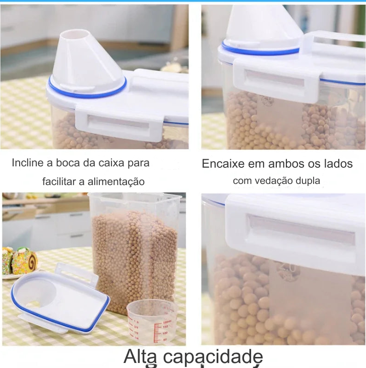 Pote de Armazenamento de Alimentos para Cães e Gatos