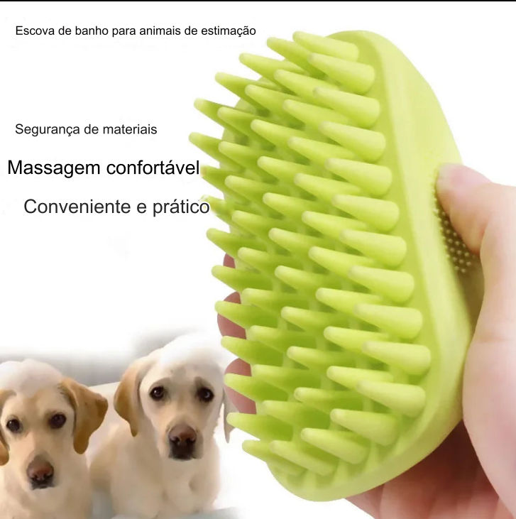 Escova de Banho e Massageadora para Animais de Estimação