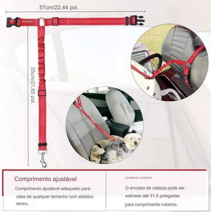 Cinto de Segurança para Cães em Viagens