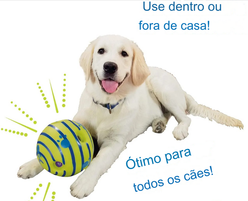 Bola Interativa Brilha e Gargalha para Cães - Divertida bola que emite sons de risadas ao ser rolada ou chacoalhada, a escolha preferida dos pets e vista na TV!