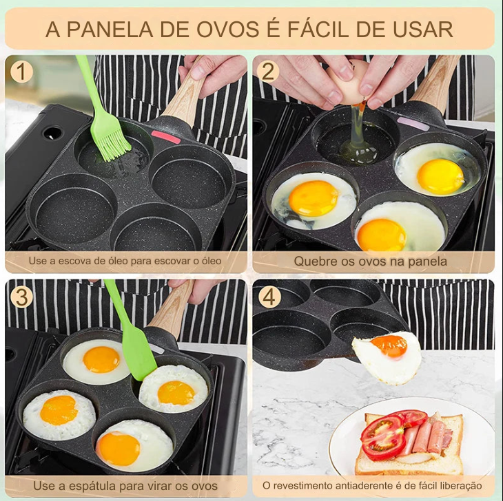 Panela Antiaderente para Ovos e Panquecas LMETJMA