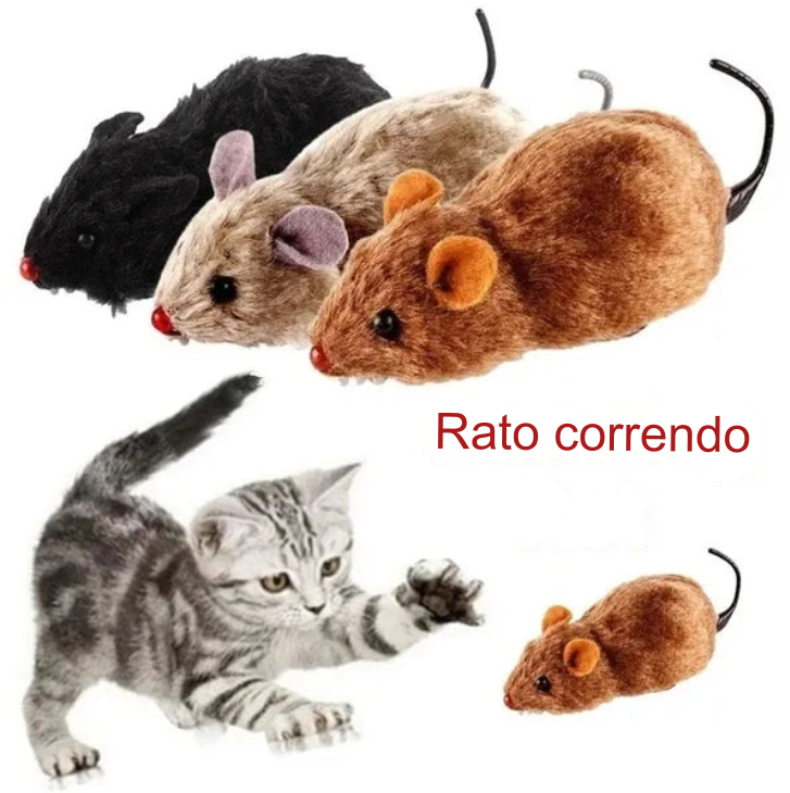 Rato de Pelúcia Divertido - Uma Brincadeira Irresistível para Cães, Gatos e Crianças!