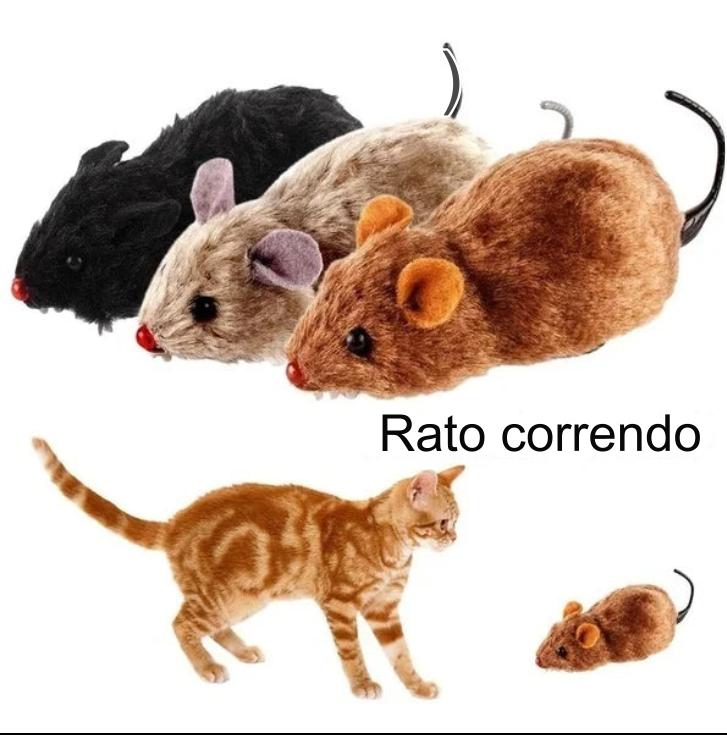 Rato de Pelúcia Divertido - Uma Brincadeira Irresistível para Cães, Gatos e Crianças!