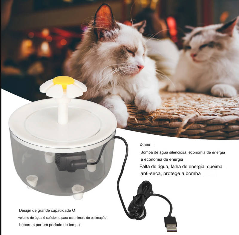 Fonte de Água Automática para Pets