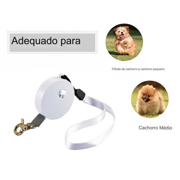 Guia Retrátil Automática para Cachorros e Gatos